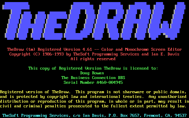 TheDraw, il primo software di arte ASCII
